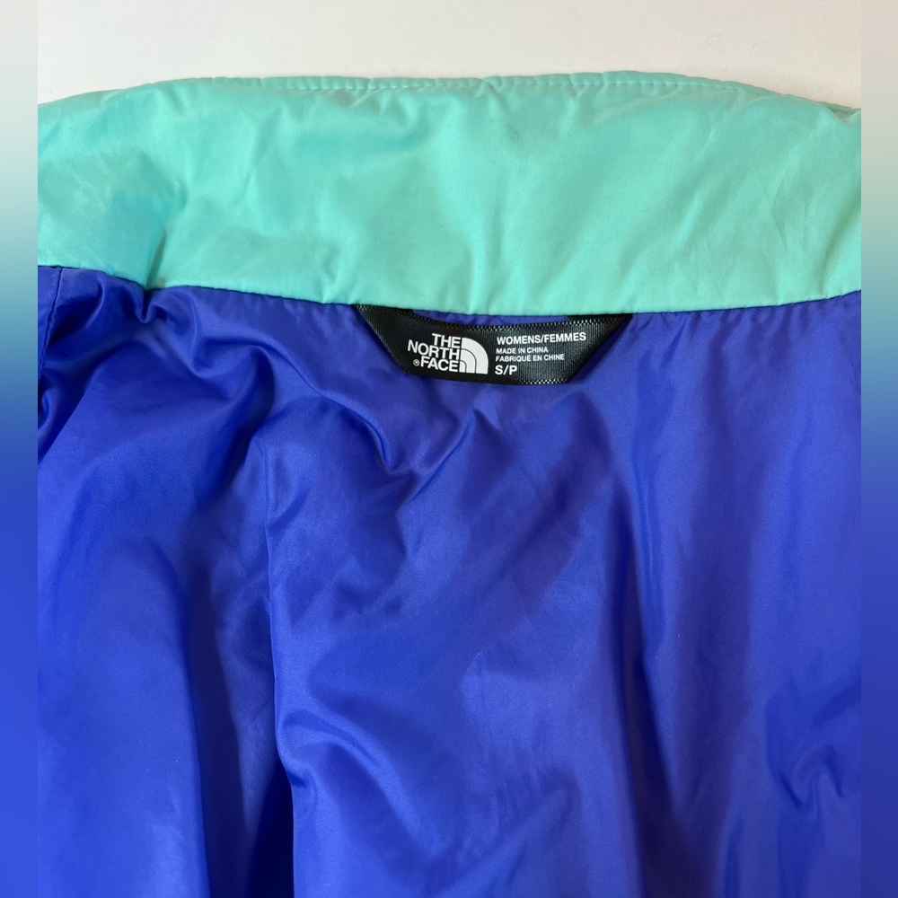 The North Face Mint Green with Purple detail Puffer Jacket Size Small - Picture 7 of 9